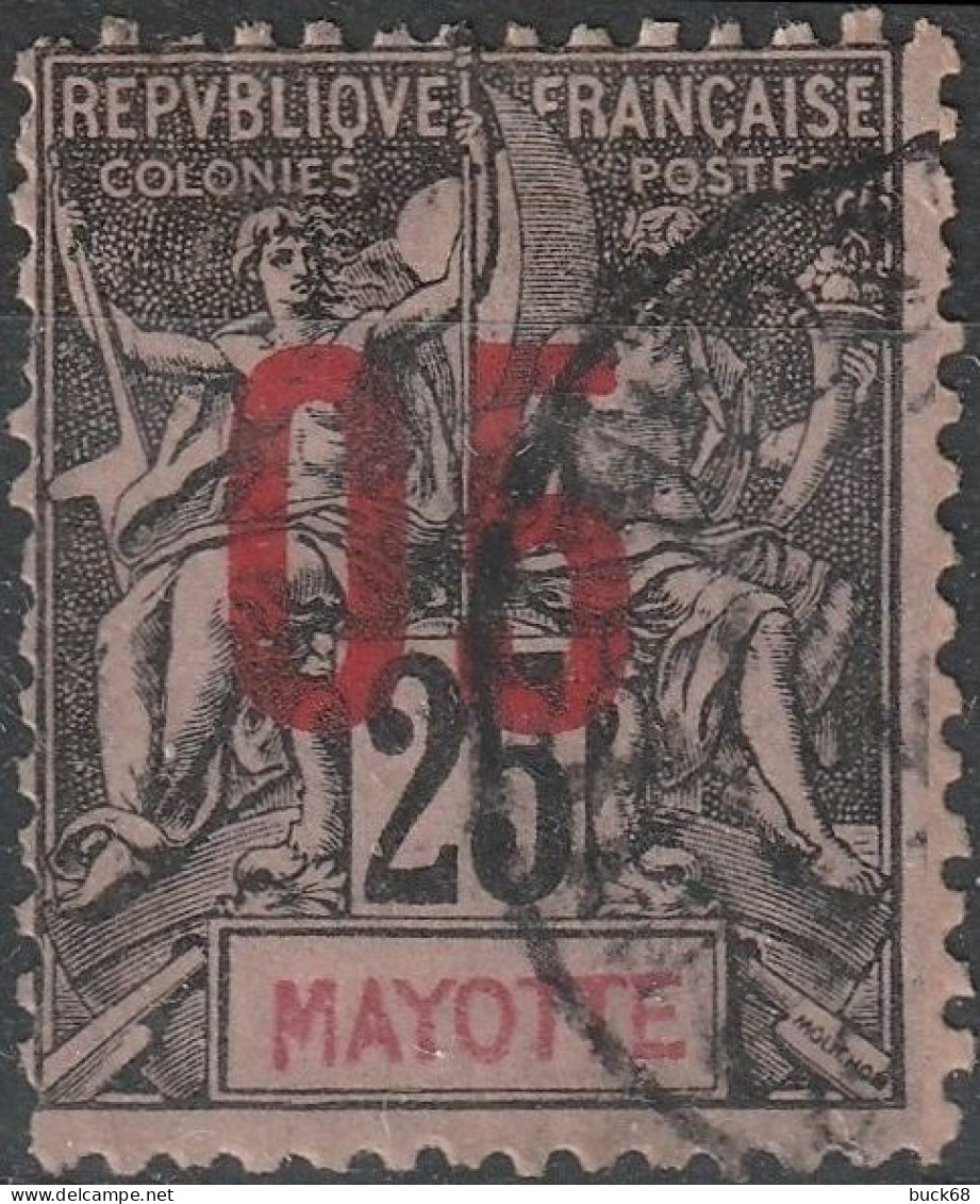 MAYOTTE 25 (o) Used Type Groupe Surchargé 1912 Colonie Française [ColCla] - Usados