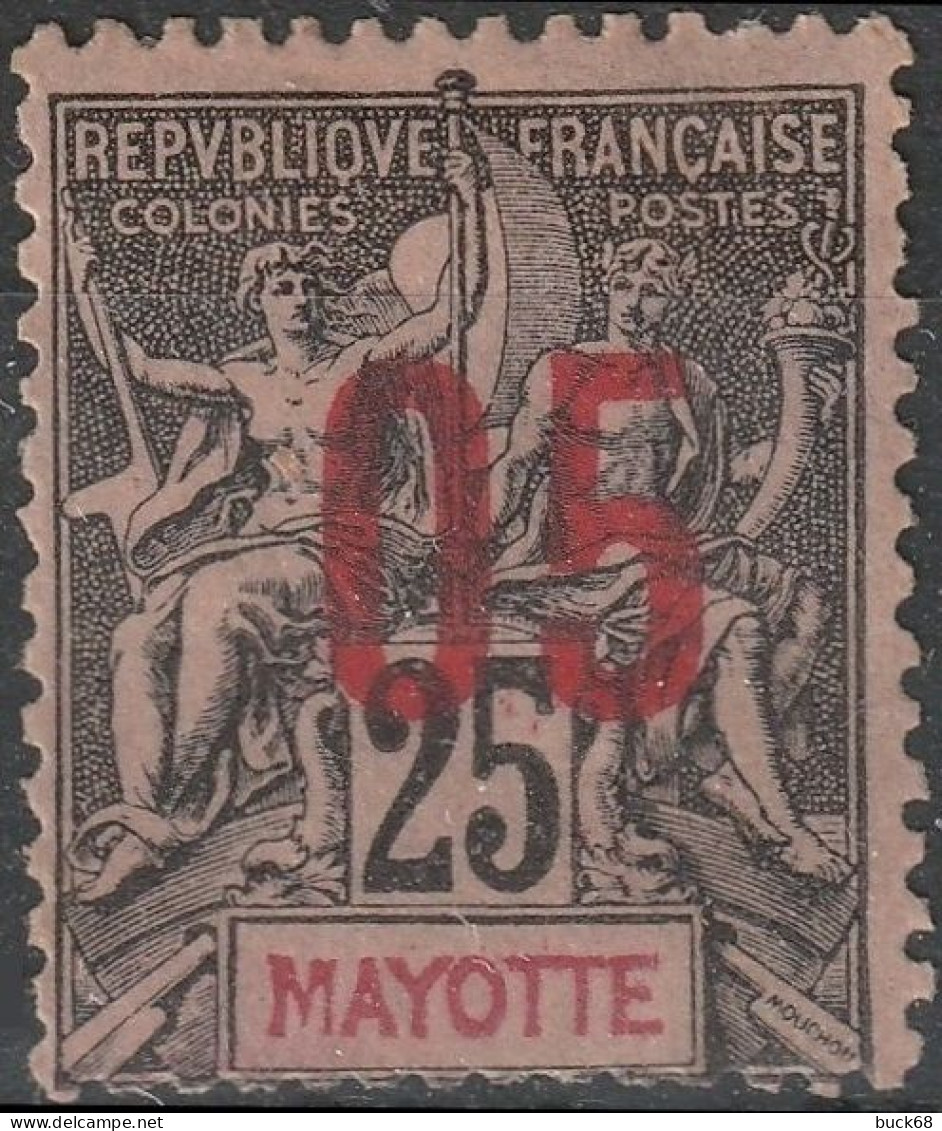 MAYOTTE 25 (*) MNG Type Groupe Surchargé 1912 Colonie Française [ColCla] - Nuovi