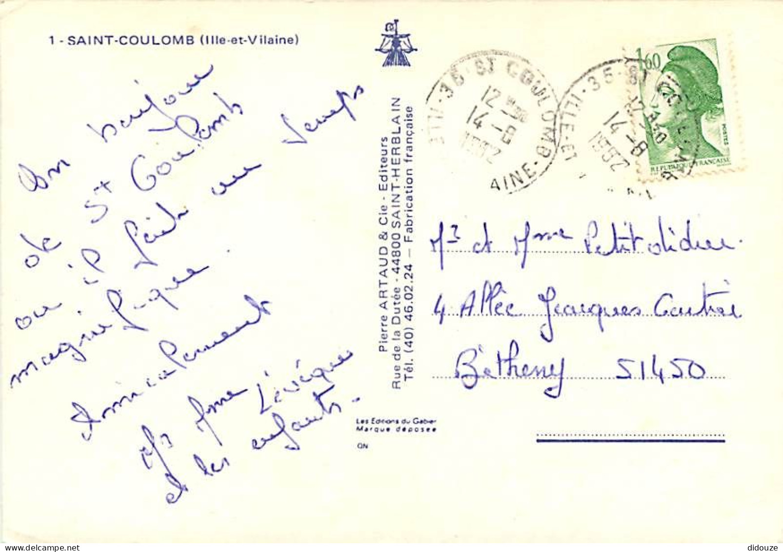 35 - Saint Coulomb - Multivues - Automobiles - CPM - Voir Scans Recto-Verso - Saint-Coulomb