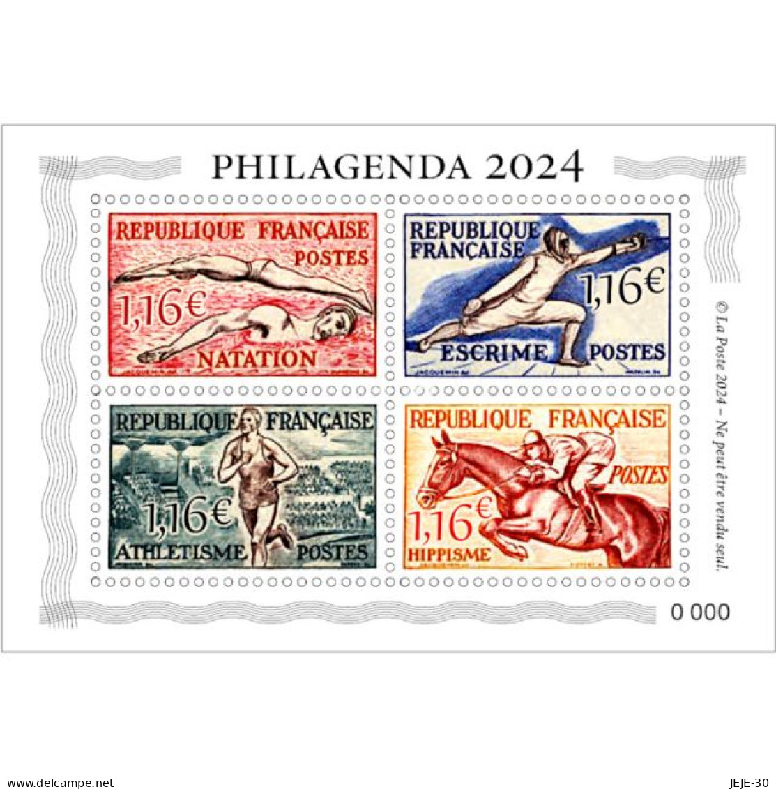 AGENDA - PHILAGENDA 2024 - AVEC BLOC SPÉCIAL NUMÉROTÉ DE 4 TIMBRES - Andere & Zonder Classificatie