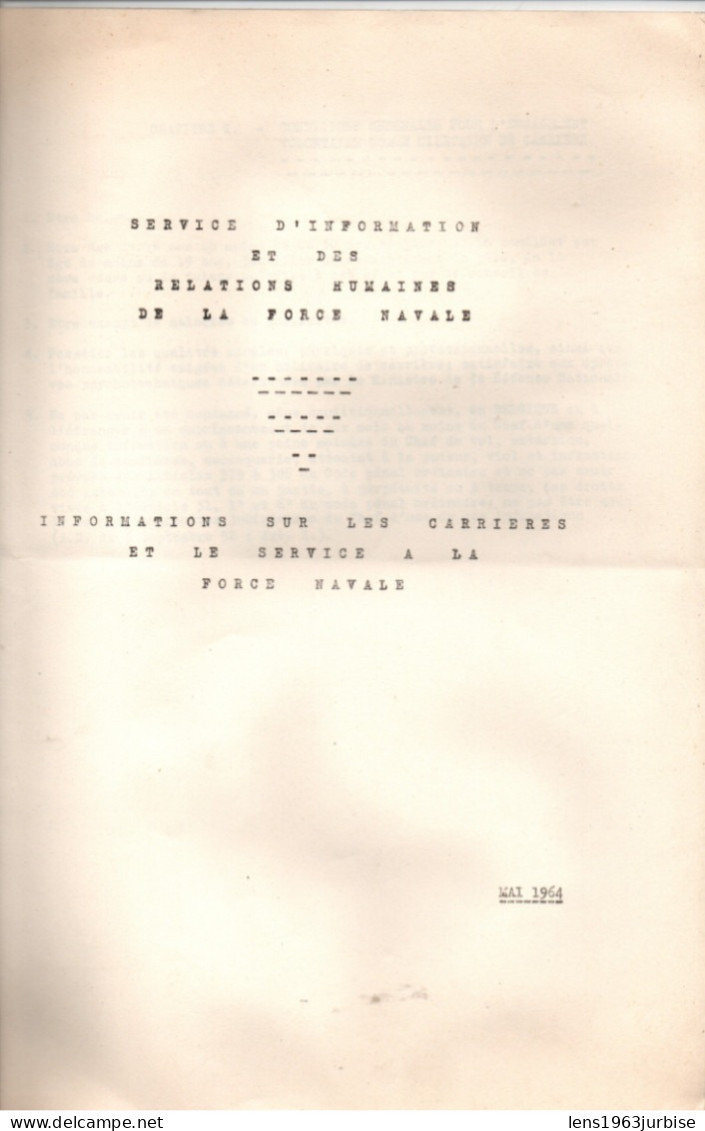 ABL , La Force Navale ( 1964 ) 12 Pages , Voir état - Français