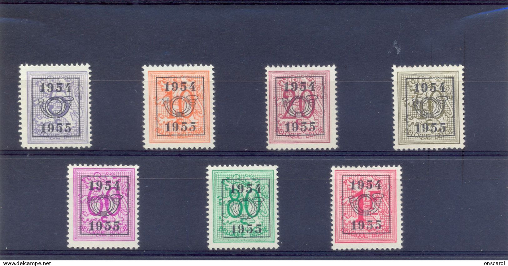 Reeks 47  PRE645/PRE651  Postgaaf ** MNH PRACHTIG - Typos 1951-80 (Chiffre Sur Lion)