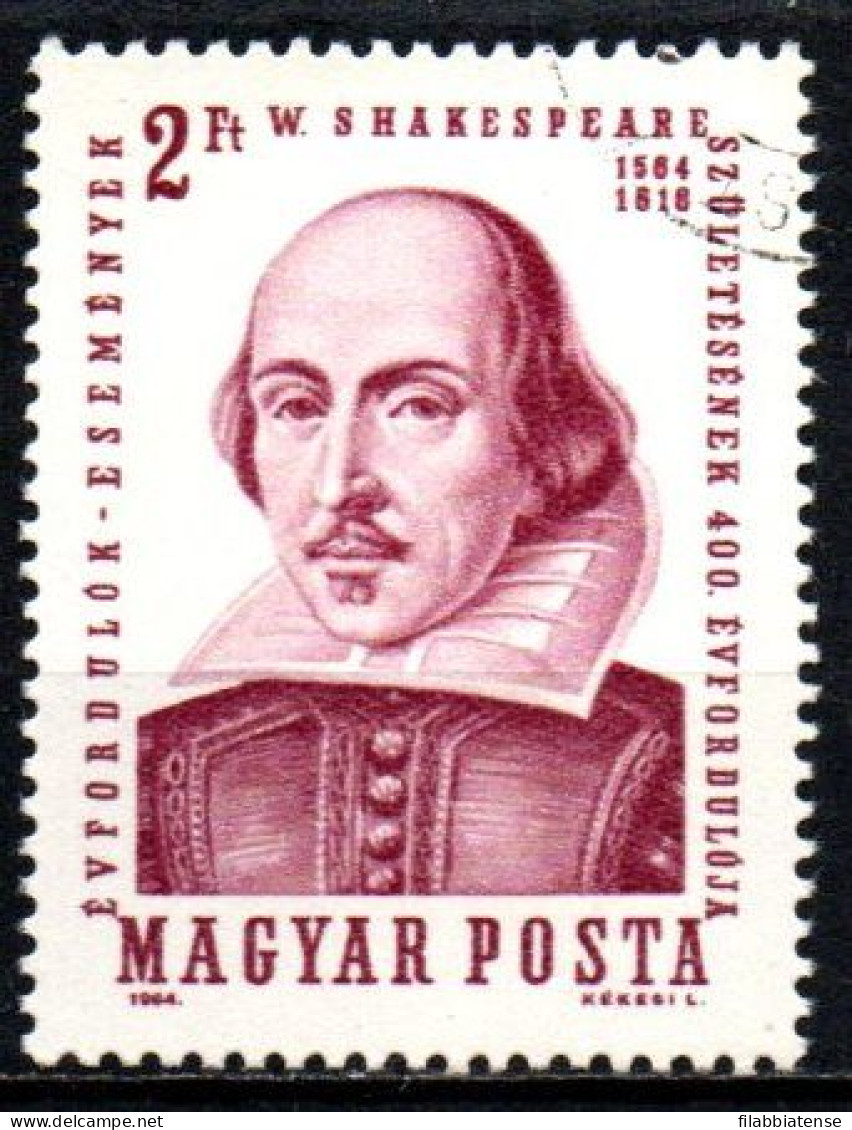 1964 - Ungheria 1646 Nascita Di William Shakespeare   ------ - Usado