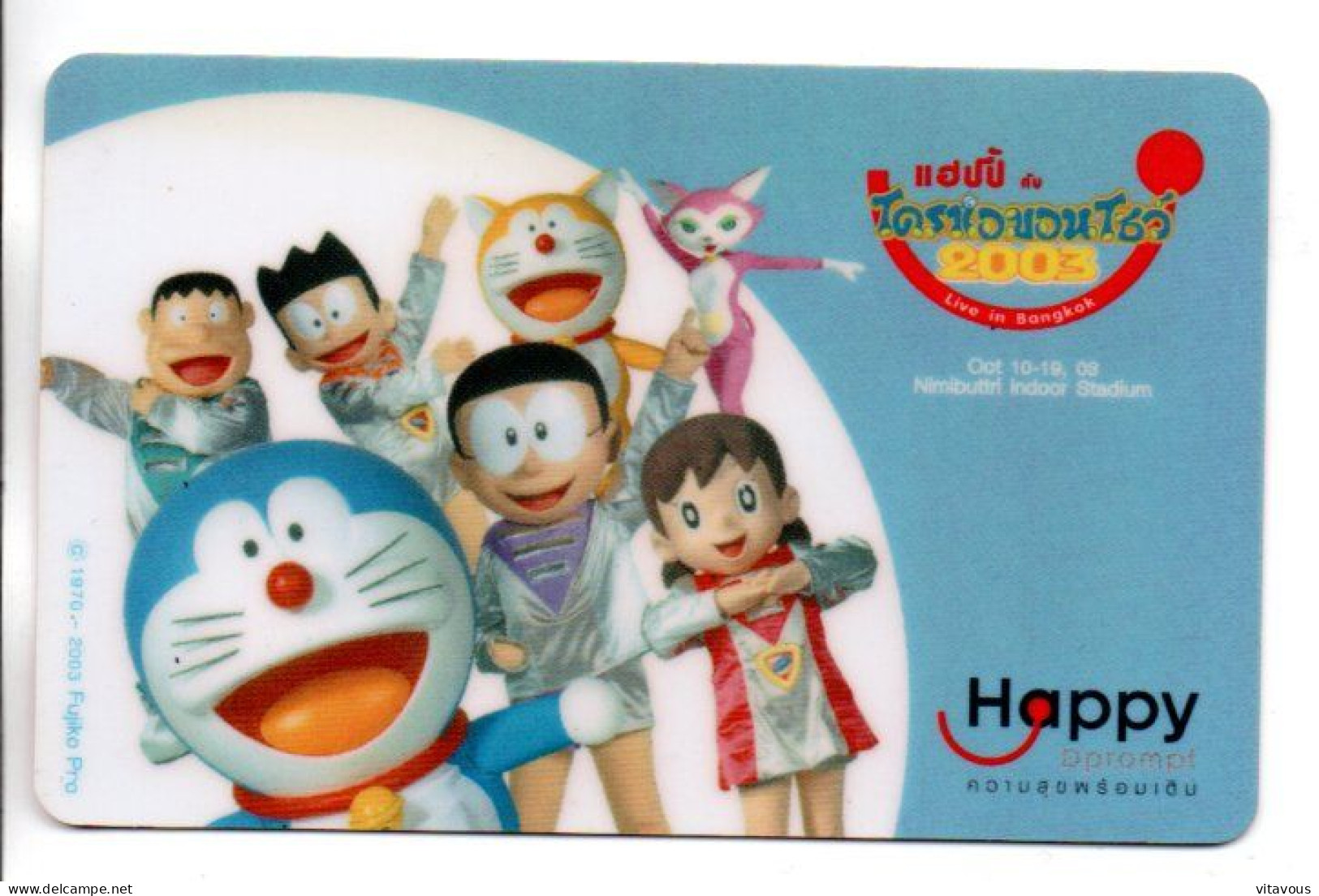 Chat Doraemon Cat BD Katze Comics  Carte Prépayée Thaïlande Card  (salon 562) - Thaïland