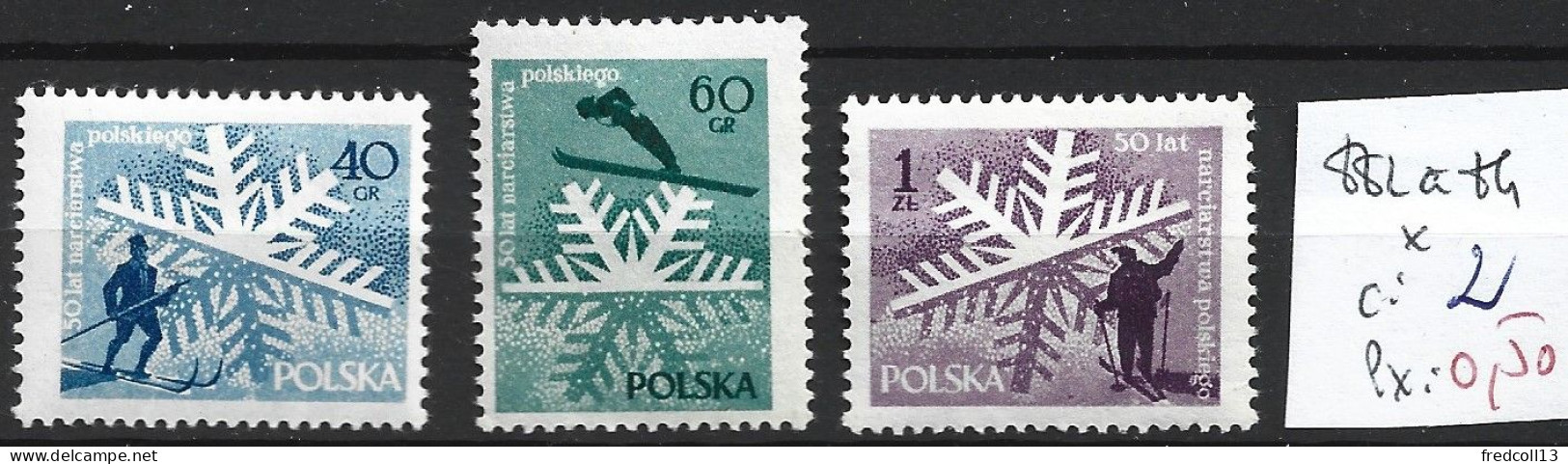 POLOGNE 882 à 884 * Côte 2 € - Unused Stamps