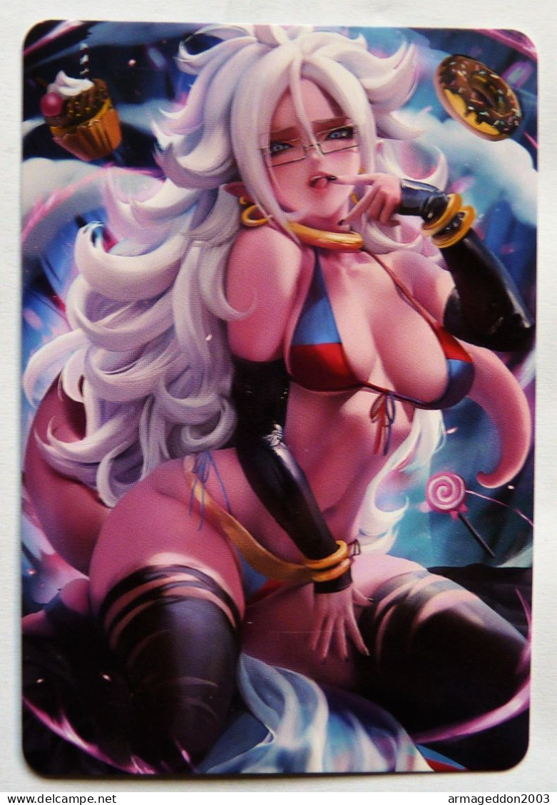 CARTE SEXY GIRL WAIFU BEAUTY MANGA ANIME HOLO Dragon Ball - Android 21 - Dragonball Z