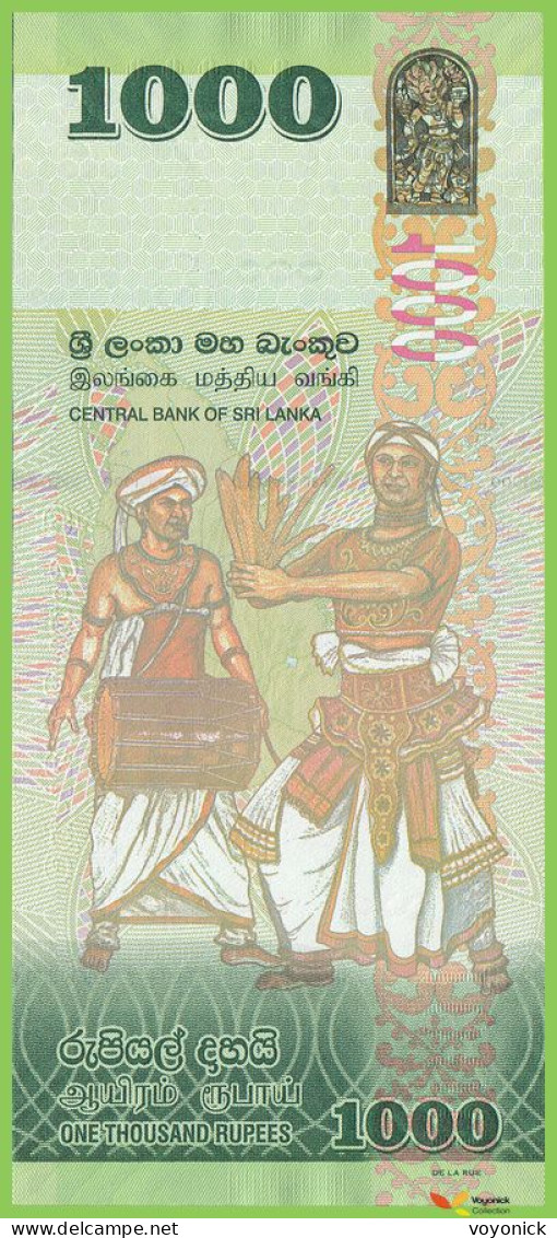 Voyo SRI LANKA 1000 Rupees 2020 P127g B127f S/485 UNC - Sri Lanka