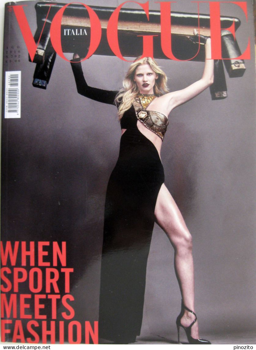 VOGUE ITALIA 792 2016 When Sport Meets Fashion Naomi Campbell Valeria Bruni Tedeschi - Mode