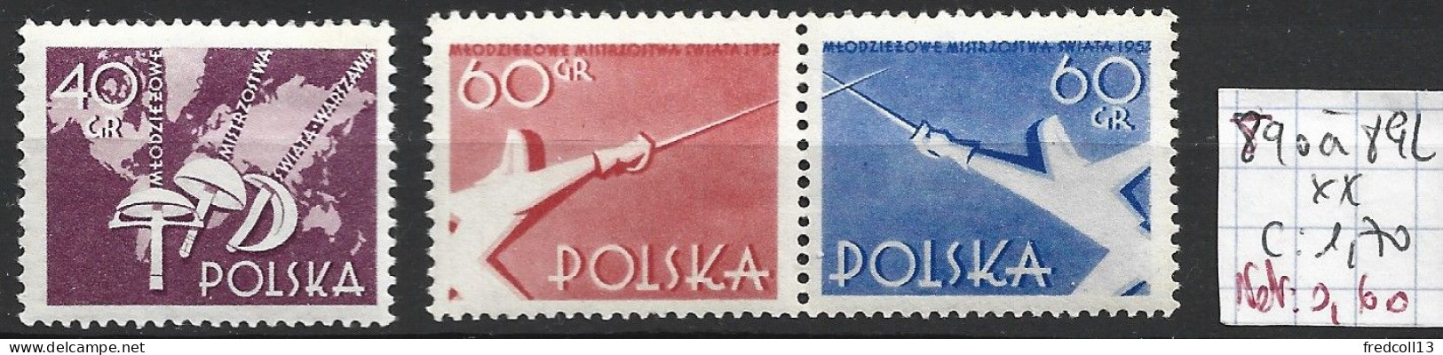 POLOGNE 890 à 92 ** Côte 1.70 € - Unused Stamps