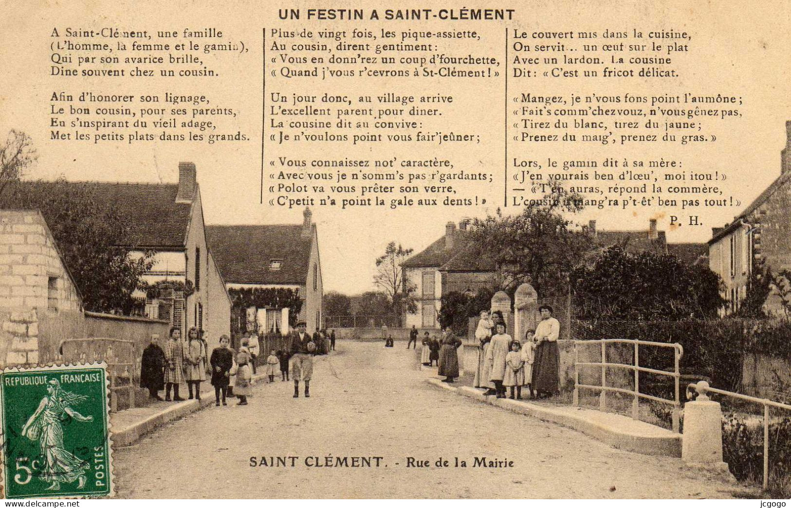 SAINT CLÉMENT  Rue De La Mairie. Un Festin à Saint-Clément - Saint Clement