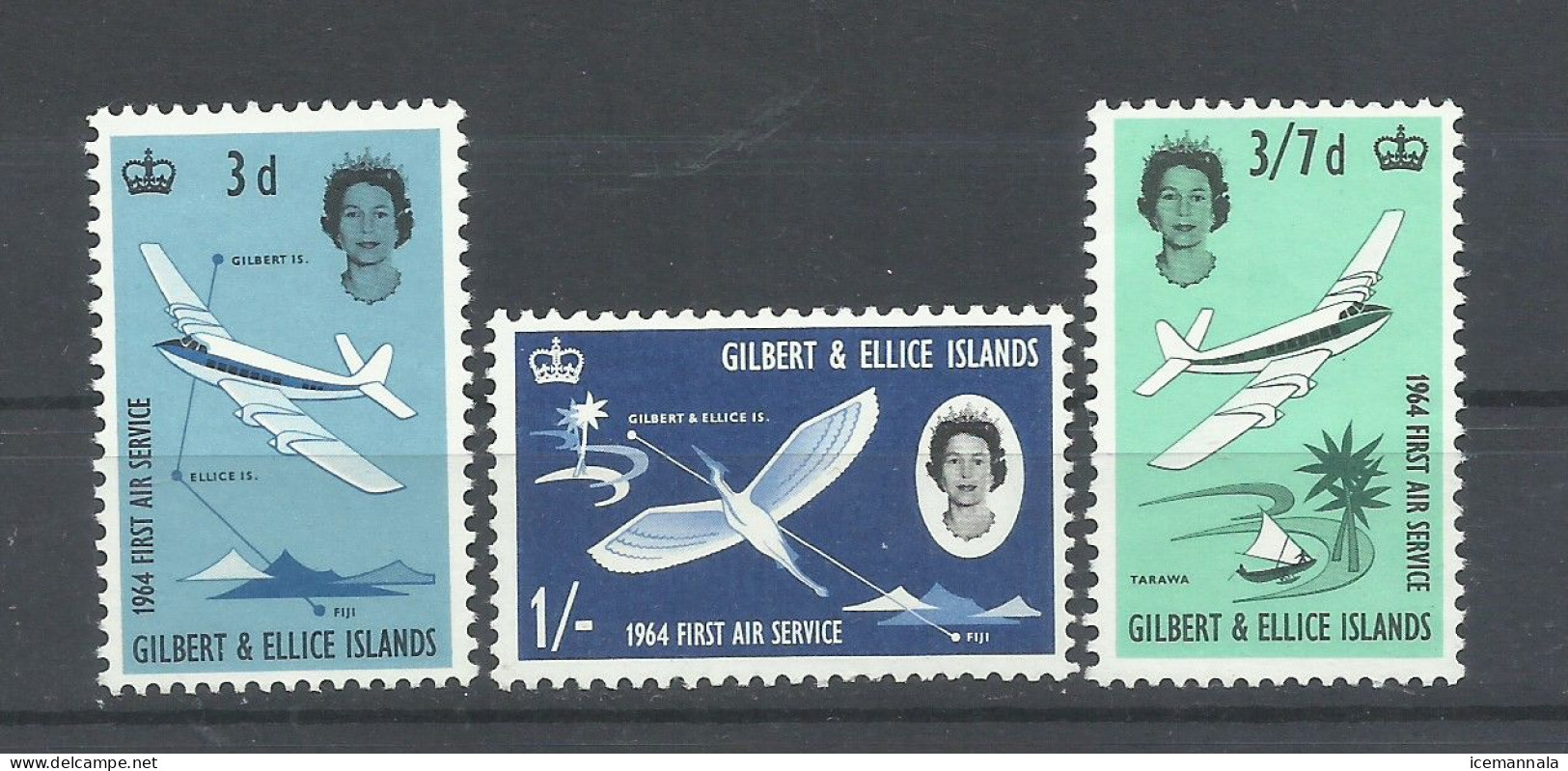 GILBERT  Y ELICE   YVERT  77/79,   77/78   MNH,    79   MH - Îles Gilbert Et Ellice (...-1979)