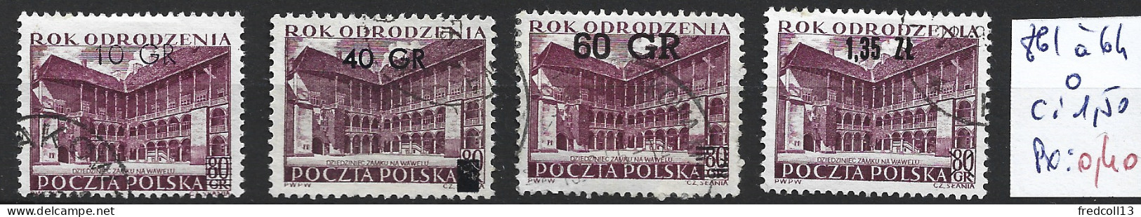 POLOGNE 861 à 64 Oblitérés Côte 1.50 € - Used Stamps