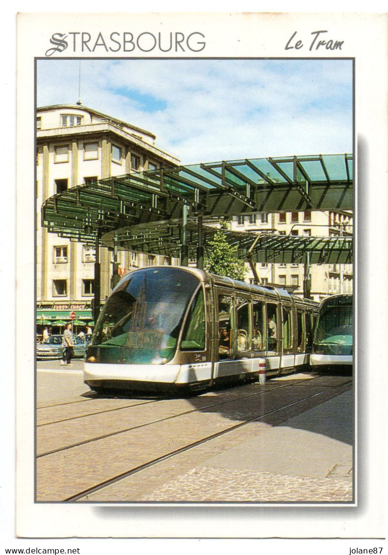 CPM    STRASBOURG      -     LE TRAM    PLACE DE L HOMME DE FER - Strassenbahnen