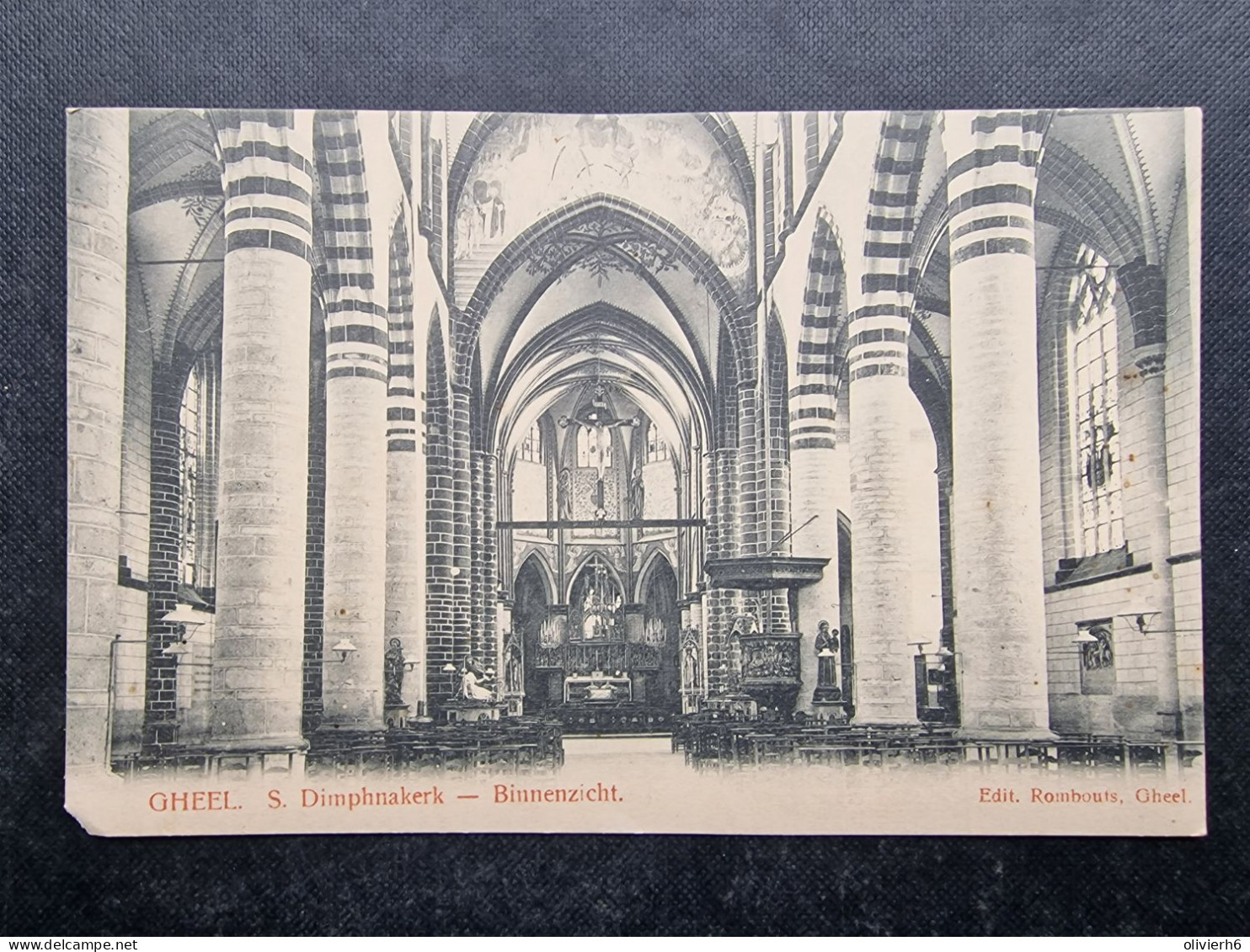 CP BELGIQUE BELGIE (M2311) GHEEL (2 Vues) S Dimphnakerk Binnenzicht - Geel
