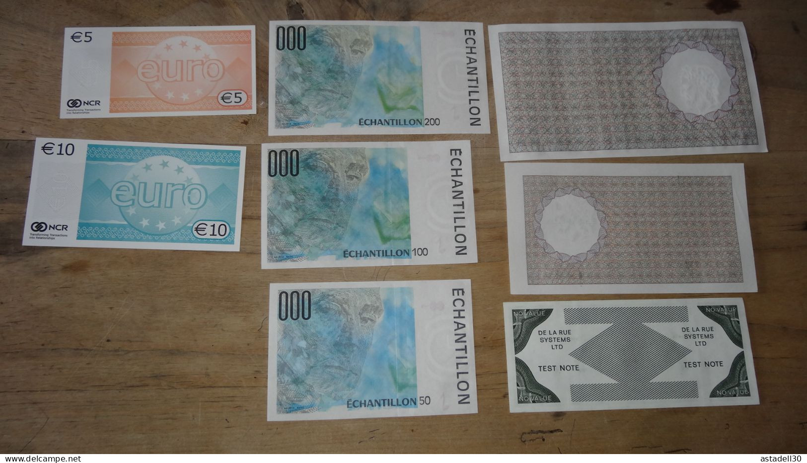 Lot De 8 Billets FICTIFS ECHANTILLON P/neufs  ................ Caisse-41 - Fiktive & Specimen