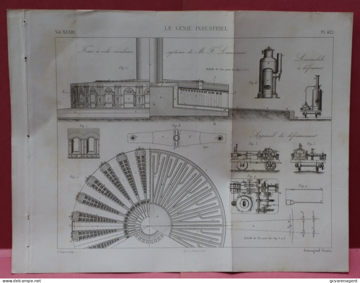 FOURS A COKE CIRCULAIRES SYSTEME DE M.J.LAUMONIER    31 X 24 CM - VOIR IMAGES - Machines