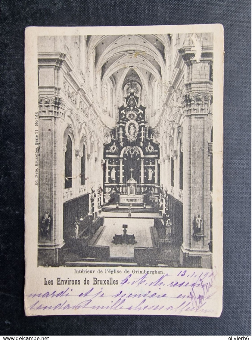 CP BELGIQUE BELGIE (M2311) GRIMBERGHEN (2 Vues) Intérieur De L'église De Grimberghen - Comtesse D'ANSEMBOURG 1901 - Grimbergen