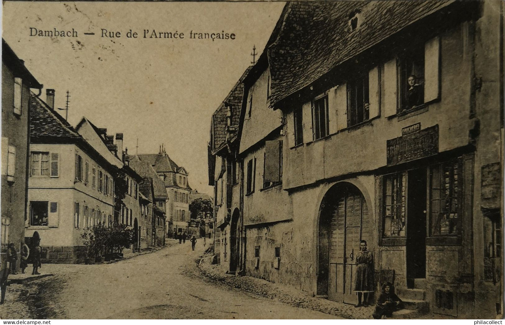Dambach (67)Rue De L'Armee Française (animee) 1921 - Dambach-la-ville