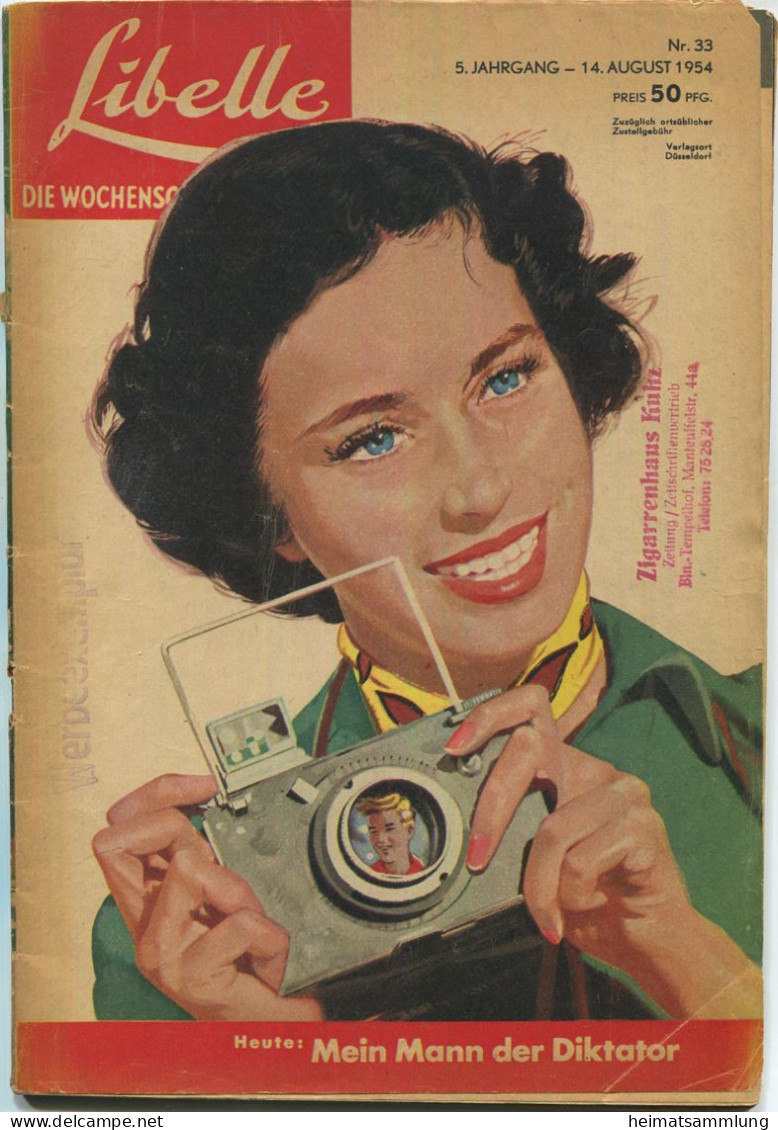 Deutschland - Libelle - Wochenschrift - 5. Jahrgang August 1954 - 64 Seiten - Mode - Strickmuster Etc. - Entretenimiento