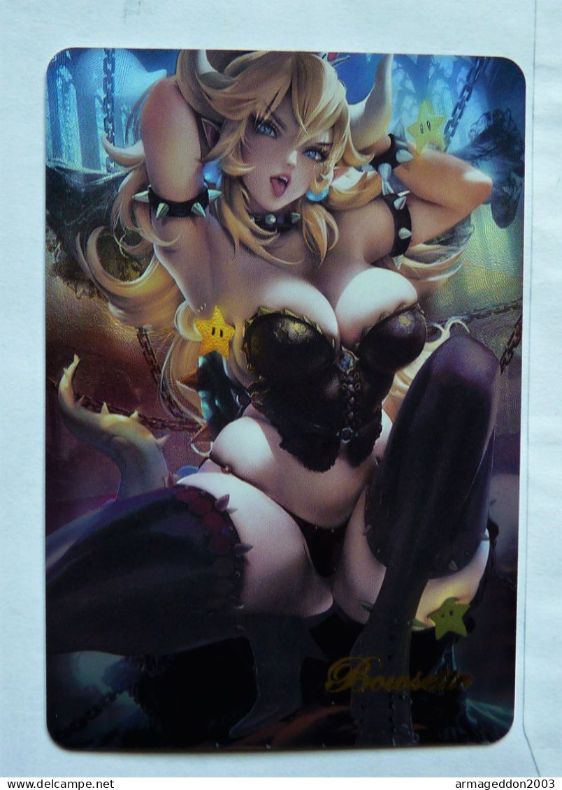 CARTE SEXY GIRL WAIFU BEAUTY MANGA ANIME HOLO Bowsette Mario - Other & Unclassified