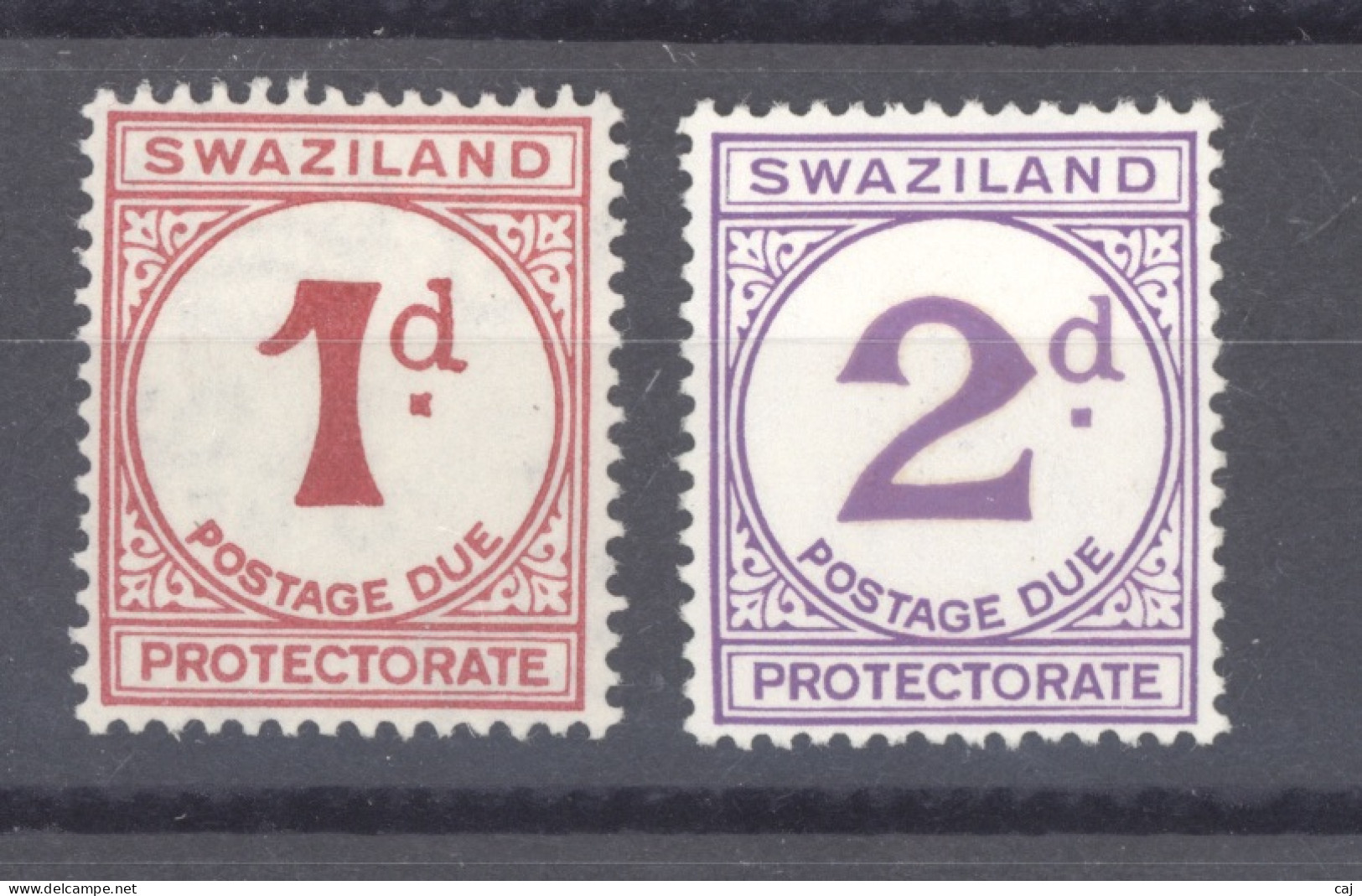 Swaziland  -  Taxes  :  Yv  1a-2a  *  Papier Couché - Swasiland (...-1967)