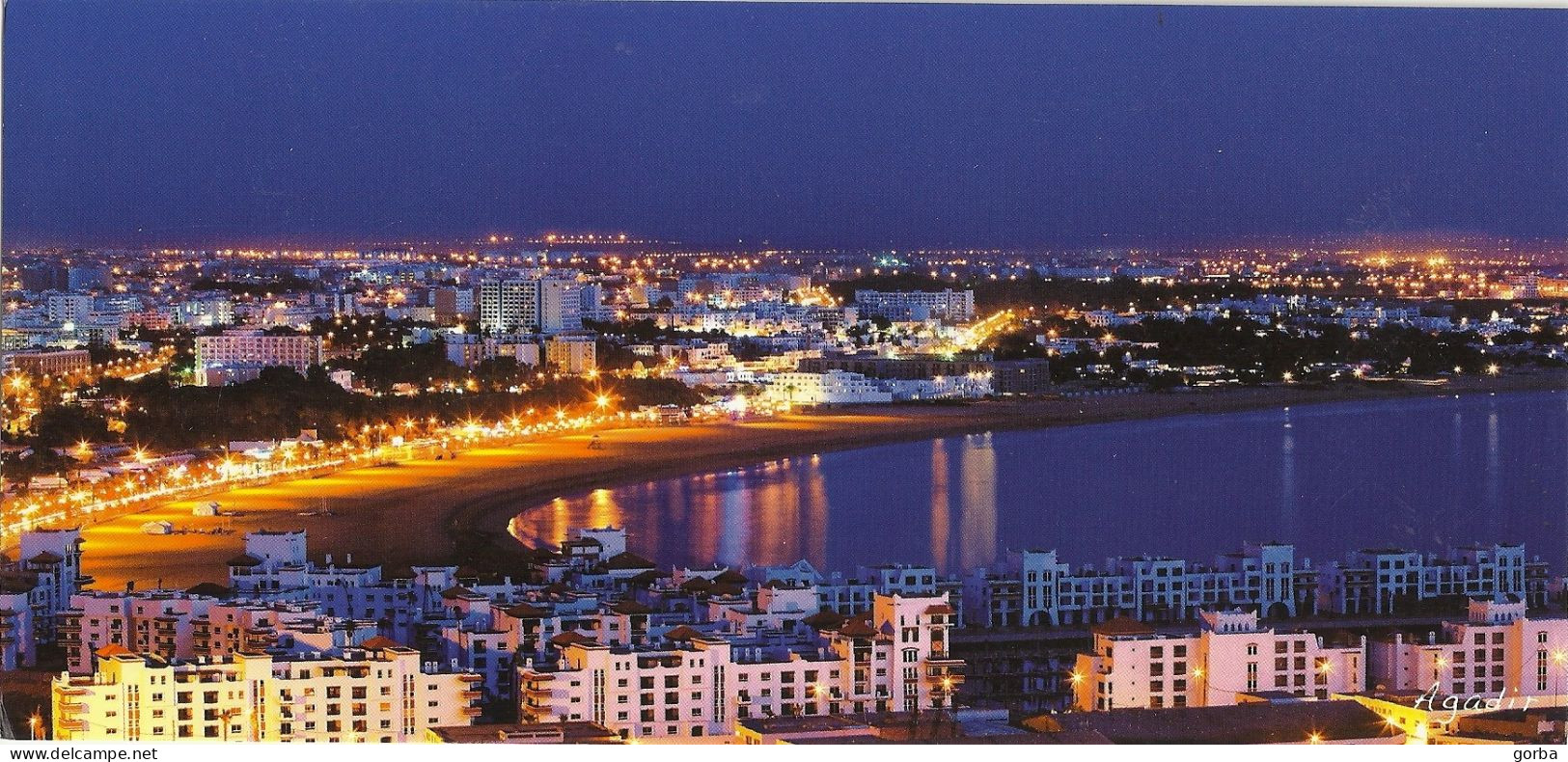 *Grande CPM - MAROC - AGADIR - La Ville Vue De Nuit - - Agadir