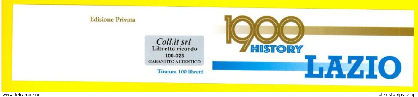 ITALIA 2020 NEW BOOKLET LAZIO FOOTBALL CLUB CODICE A BARRE NUMERATO - RARE - Cuadernillos