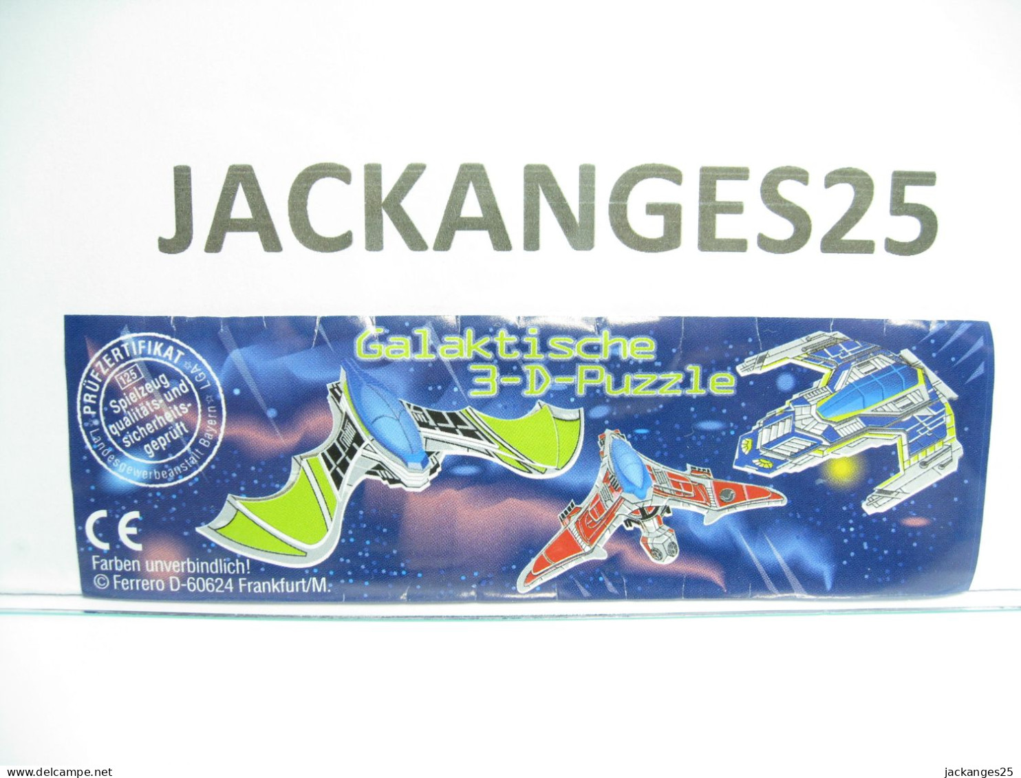 KINDER 3. 610786 GALACTIQUE PUZZLE 3D 2002  + BPZ - Puzzels