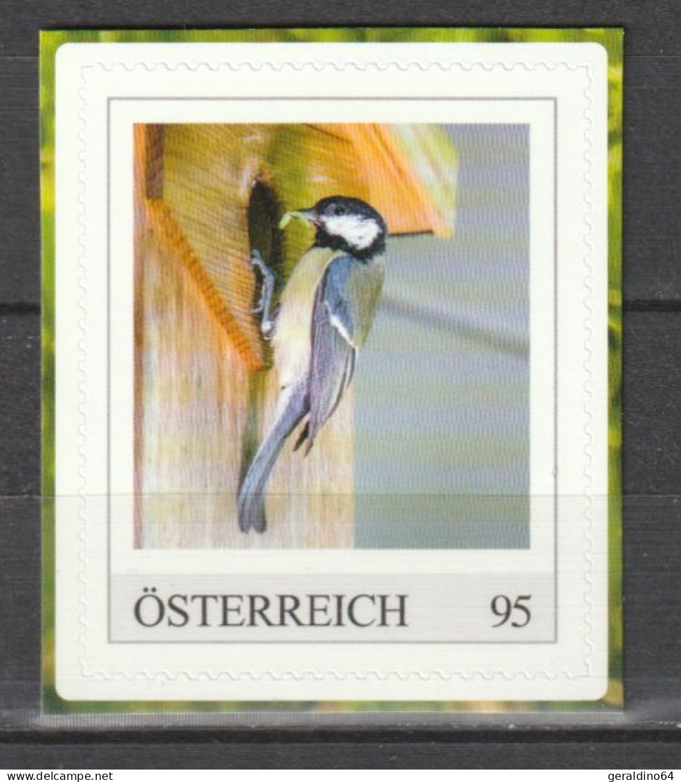 Österreich Personalisierte BM Tiere Im Garten Vögel Kohlmeise ** Postfrisch Selbstklebend - Personnalized Stamps