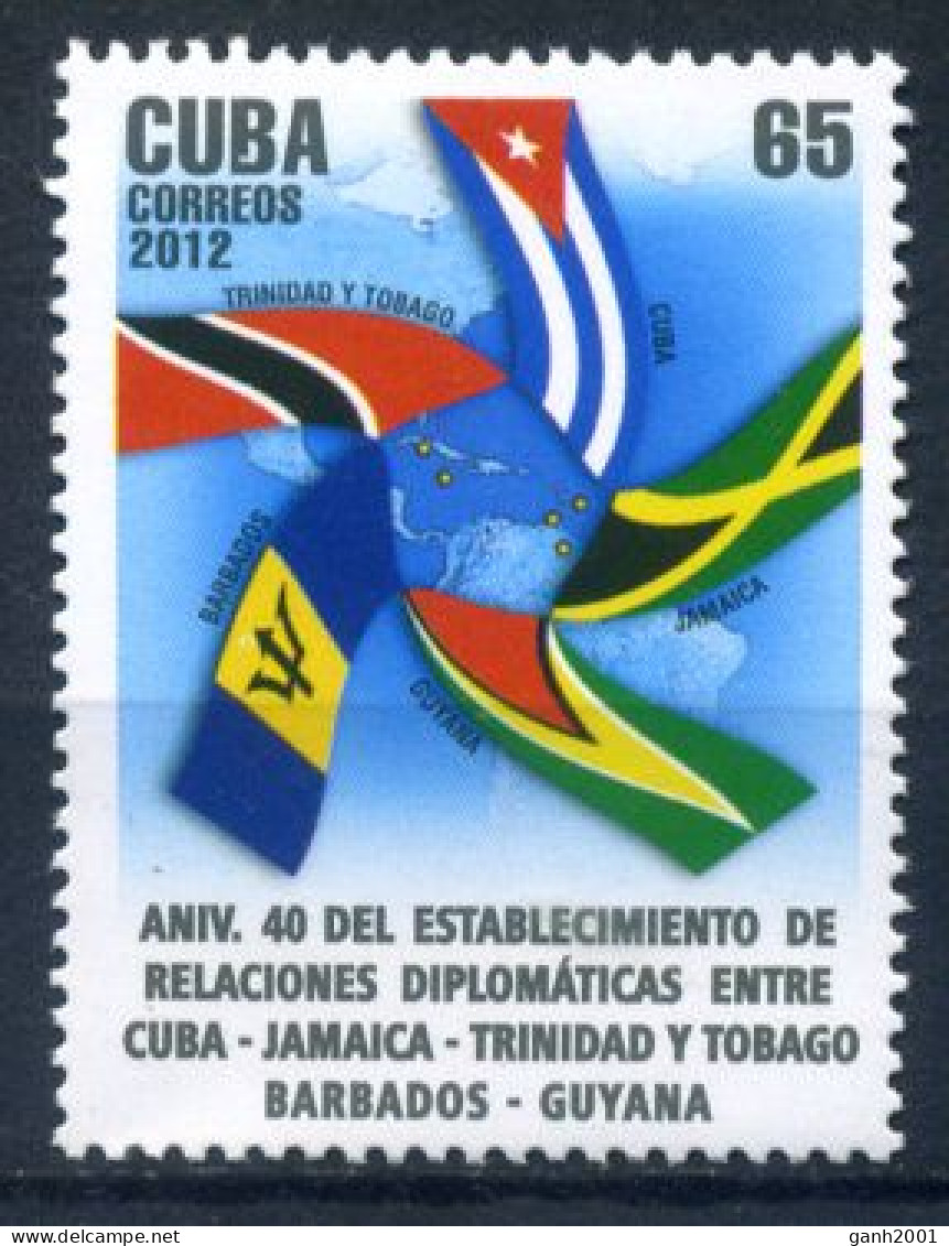 Cuba 2012 / Flags Caribbean Countries Diplomatic Relations MNH Banderas Flagge /  Hi49  C1-1 - Sellos