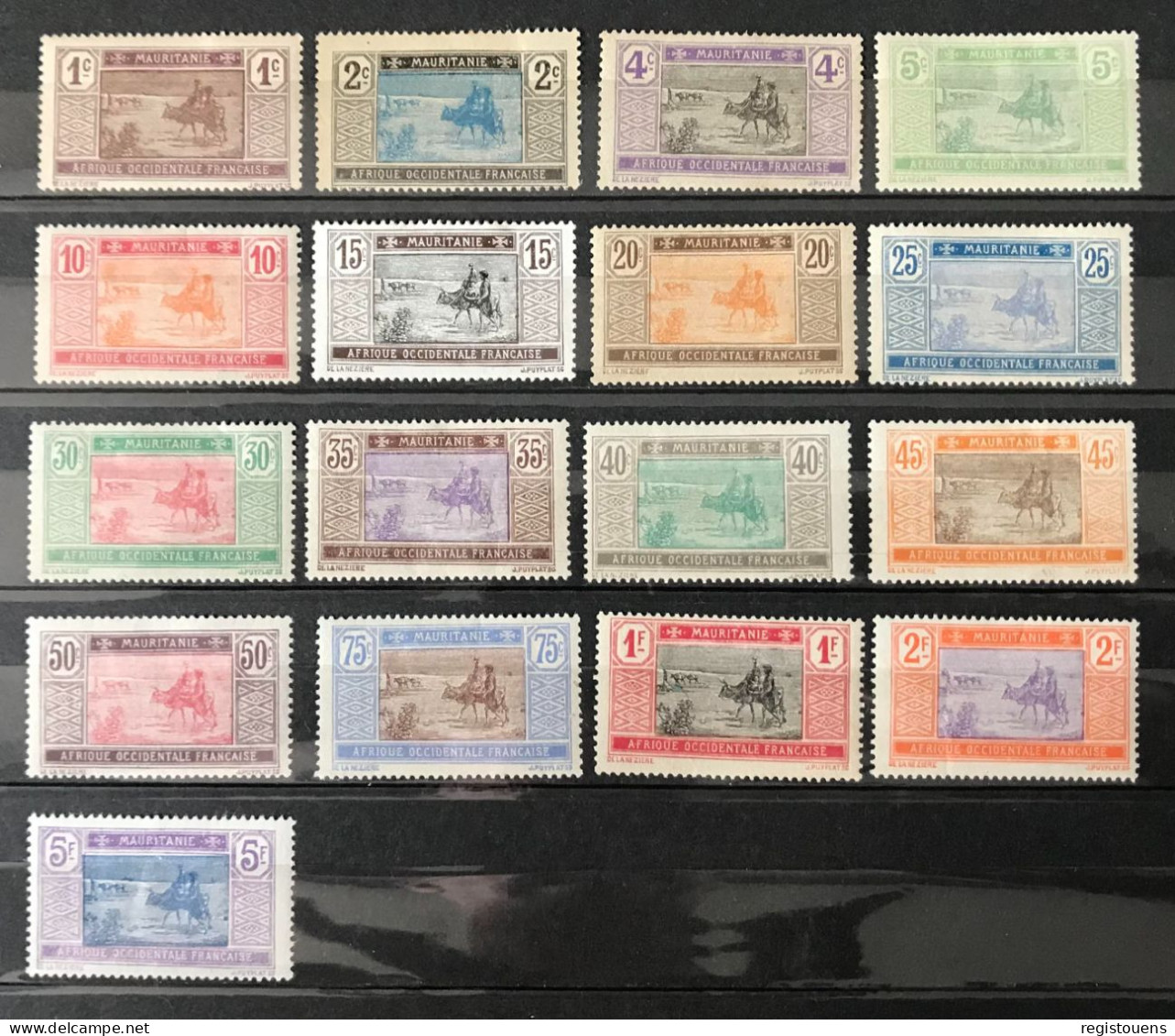 Lot De 17 Timbres Neufs* Mauritanie 1913 Y & T 17 À 33 - Unused Stamps
