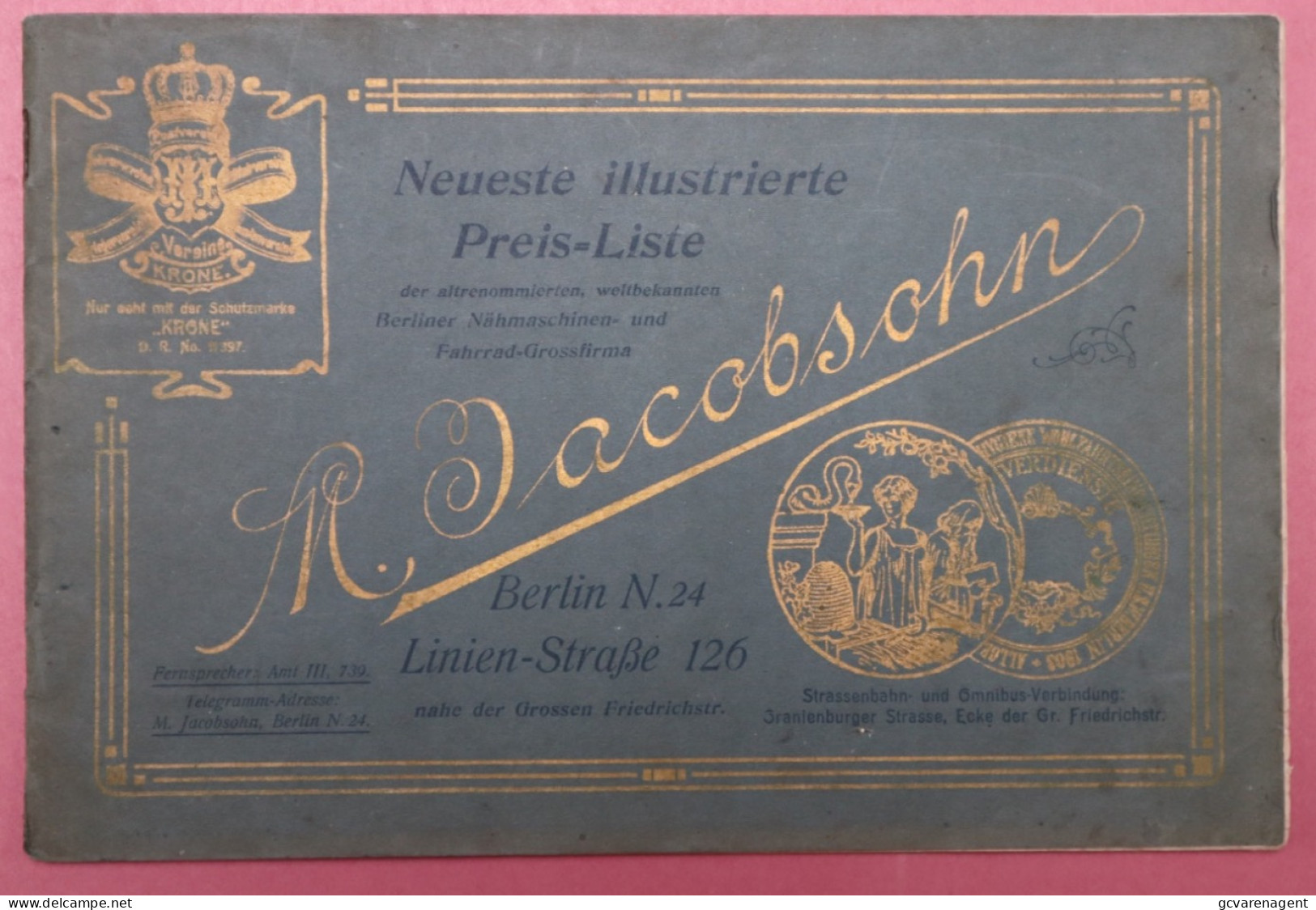 NEUESTE ILLUSTRIERTE PREIS LISTE - BERLINER NÄHMASCHINEN- UND FAHRRAD GROSSFIRMA - 27X 18 CM  - 40 SEITEN VOIR SCANS