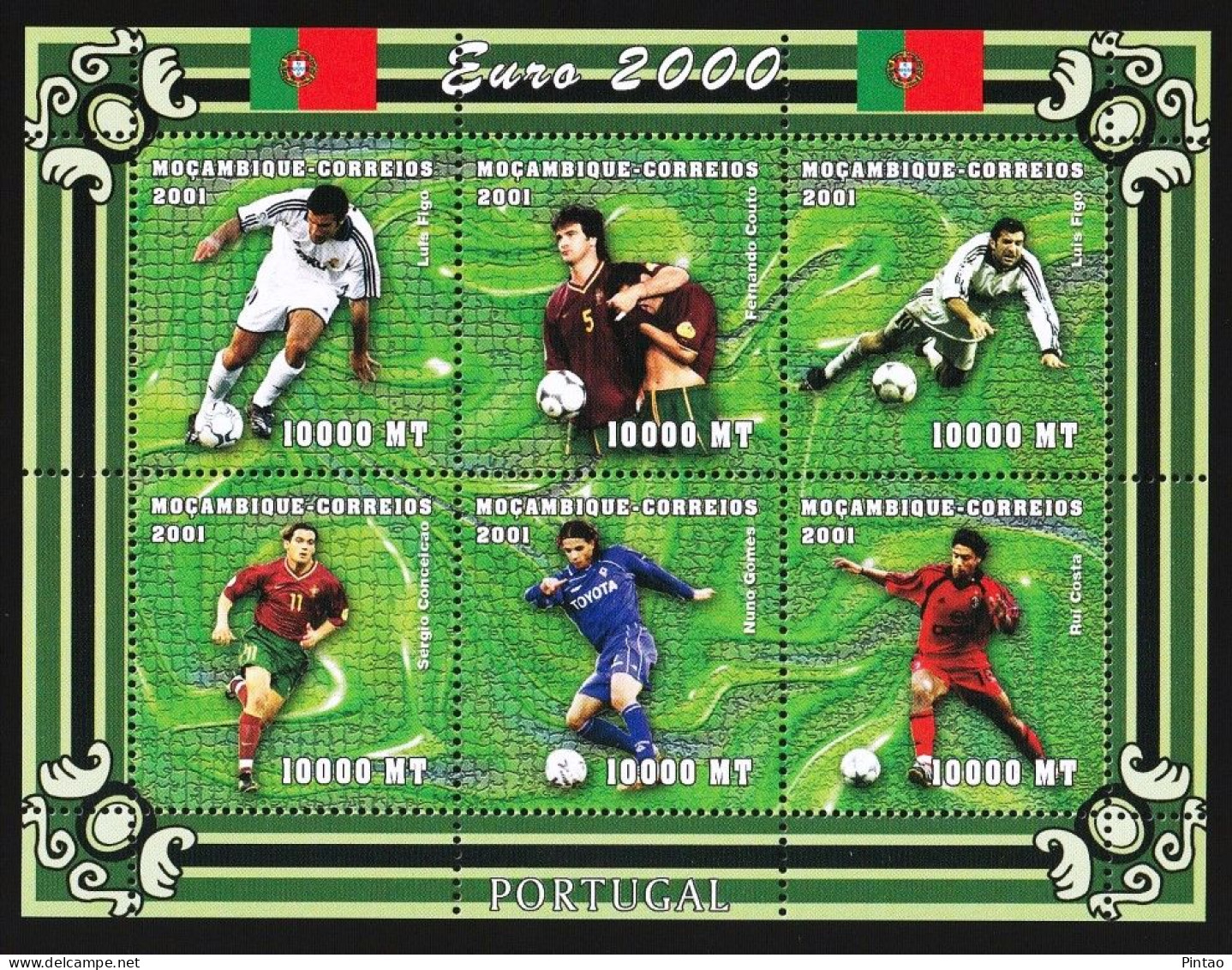 MOÇ1280- MOÇAMBIQUE 2001- MNH_ FUTEBOL - EURO 2000- PORTUGAL - Mozambique