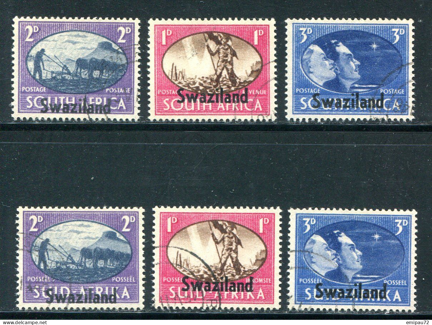SWAZILAND- Y&T N°38 à 43- Oblitérés - Swaziland (...-1967)
