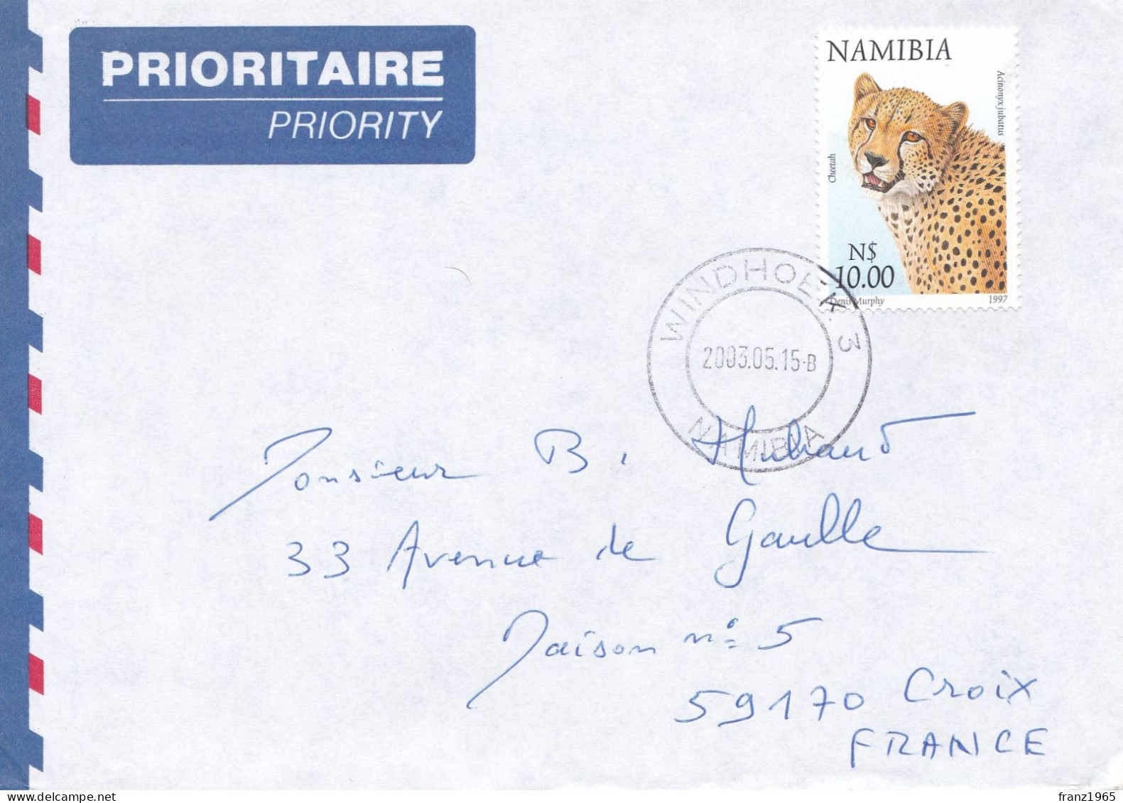 From Namibia To France - 2005 - Namibia (1990- ...)