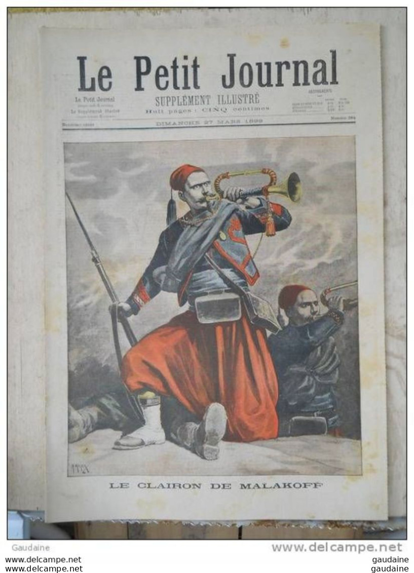 LE PETIT JOURNAL N°384 - 27 MARS 1898 - LE CLAIRON DE MALAKOFF ZOUAVE - CYCLONE A MAYOTTE - Le Petit Journal