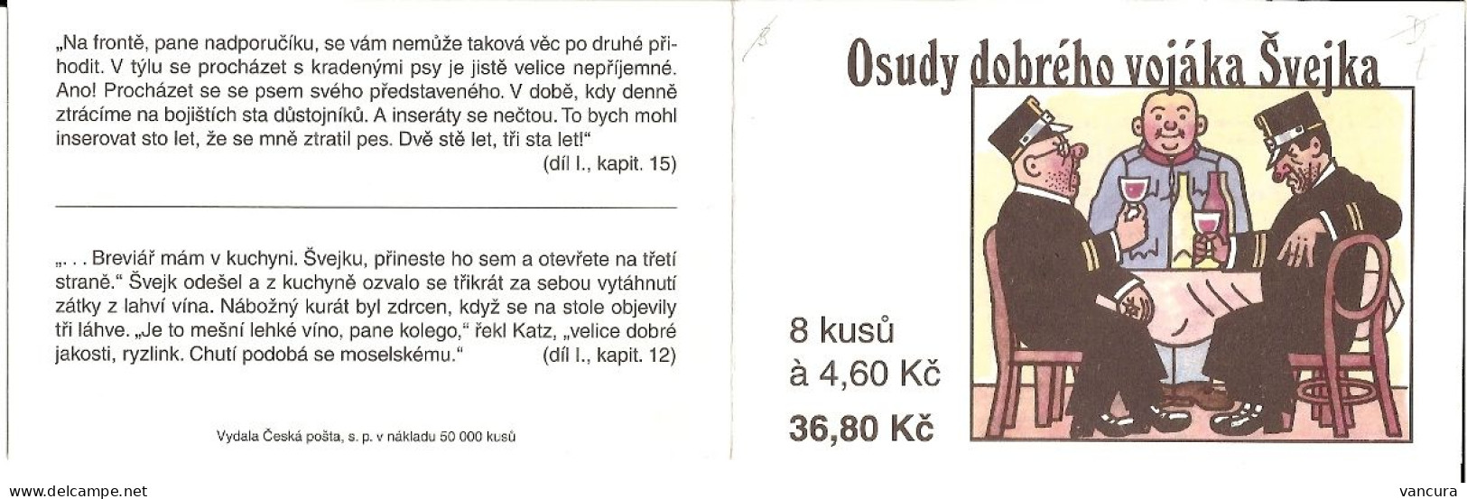 Booklets ZSL 1-3 Czech Republic Adventures Of The Good Soldier Svejk 1997 - Ongebruikt