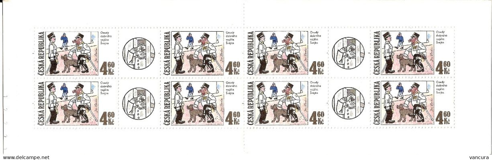 Booklets ZSL 1-3 Czech Republic Adventures Of The Good Soldier Svejk 1997 - Unused Stamps