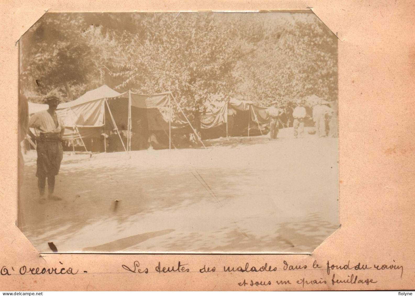 Oreovica - Zabari - Photo Ancienne Originale - Juin 1916 - Tentes Des Malades - WW1 - Serbie Serbia - 8x11 Cm - Serbia