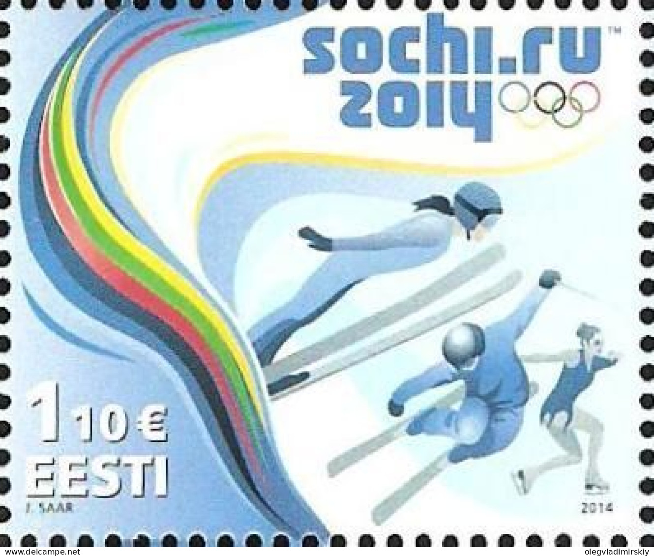 Estonia 2014 XXII Winter Olympic Games In Sochi Stamp MNH - Inverno 2014: Sotchi