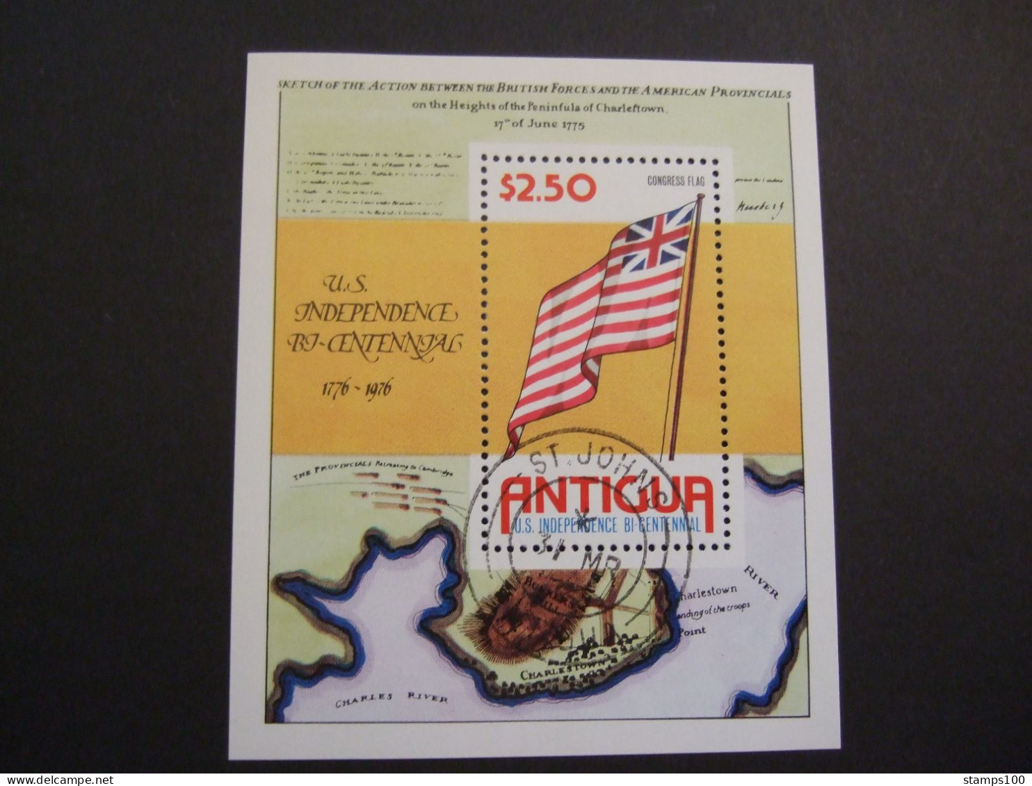 ANTIGUA 1976 BICENTENNIAL OF THE INDEPENDENCE OF THE UNITED STATES. CTO  (P50-03) - 1960-1981 Autonomie Interne