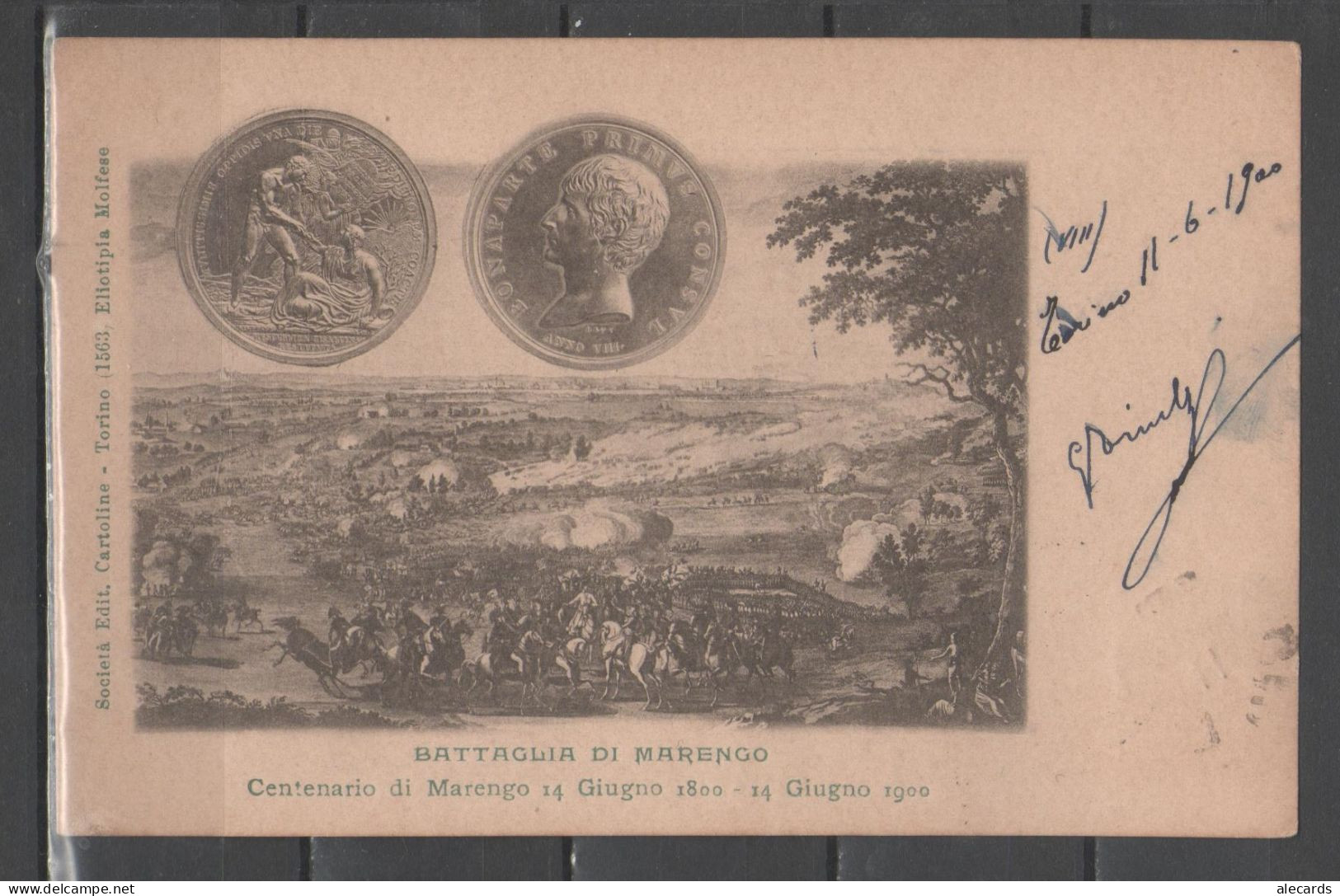 Battaglia Di Marengo - Centenario Di Marengo 1800-1900 - Medaglia Commemorativa - Napoleone    (c375) - Andere Kriege