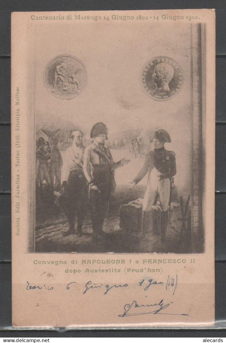 Napoleone I E Francesco II Dopo Austerlitz - Centenario Di Marengo 1800-1900 (con Medaglia Commemorativa)     (c378) - Andere Kriege