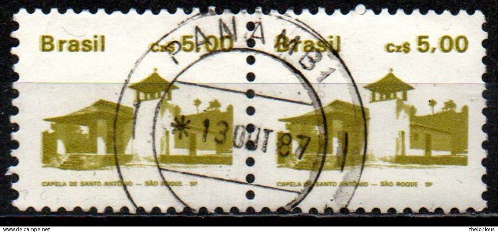 # Brasile 1986: St. Anthony's Chapel, Sao Roque - Dent. 11½ X 11 - Oblitérés