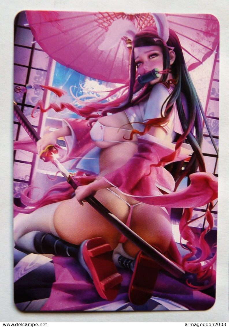 CARTE SEXY GIRL WAIFU BEAUTY MANGA ANIME HOLO KAMADO NEZUKO DEMON SLAYER - Other & Unclassified