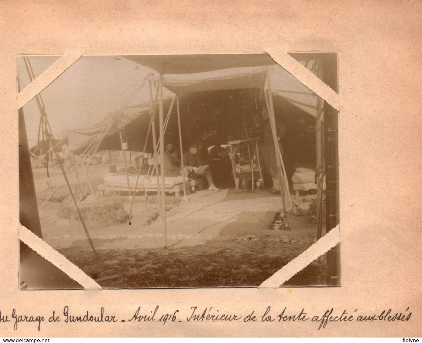 Gondoular - Vardar - Photo Ancienne Originale - Avril 1916 - Le Camp Tentes Des Blessés WW1 Serbie Serbia - 8,5x11,5 Cm - Serbien