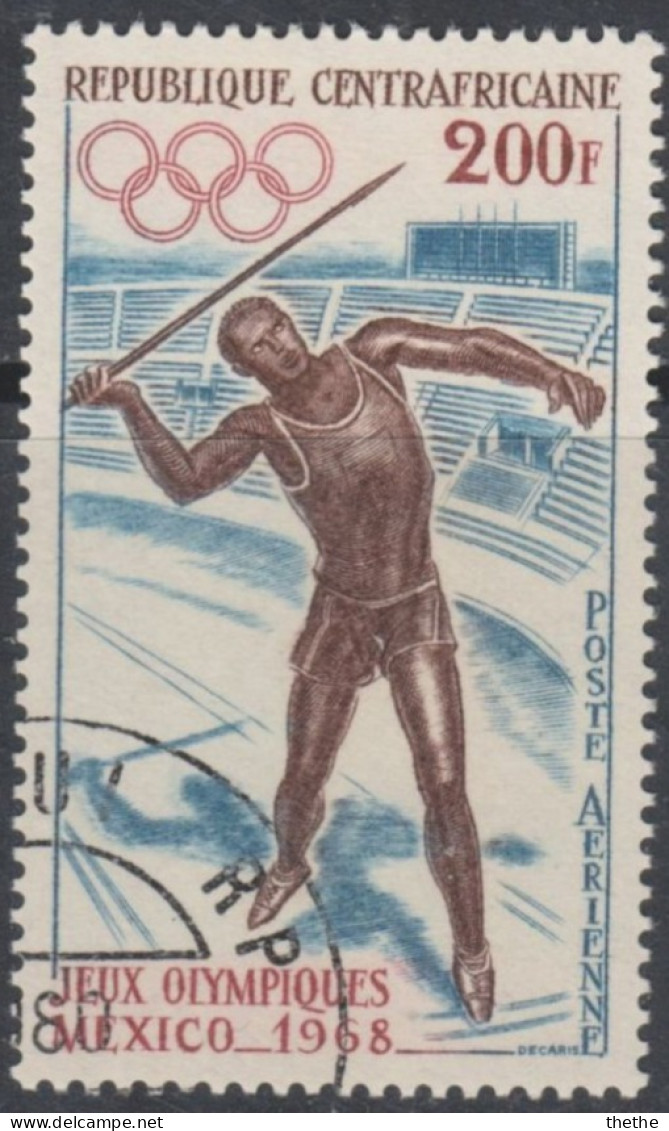 CENTRAFRICAINE -  Jeux Olympiques De Mexico -  Lancer Du Javelot - Estate 1968: Messico