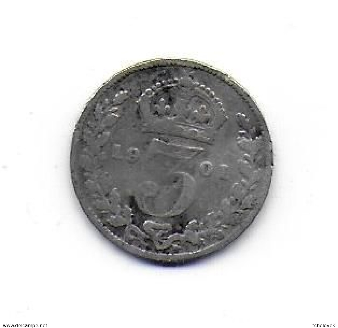 (Monnaies). GB. Grande Bretagne. 3 Penny 1901 Victoria Argent - Andere & Zonder Classificatie