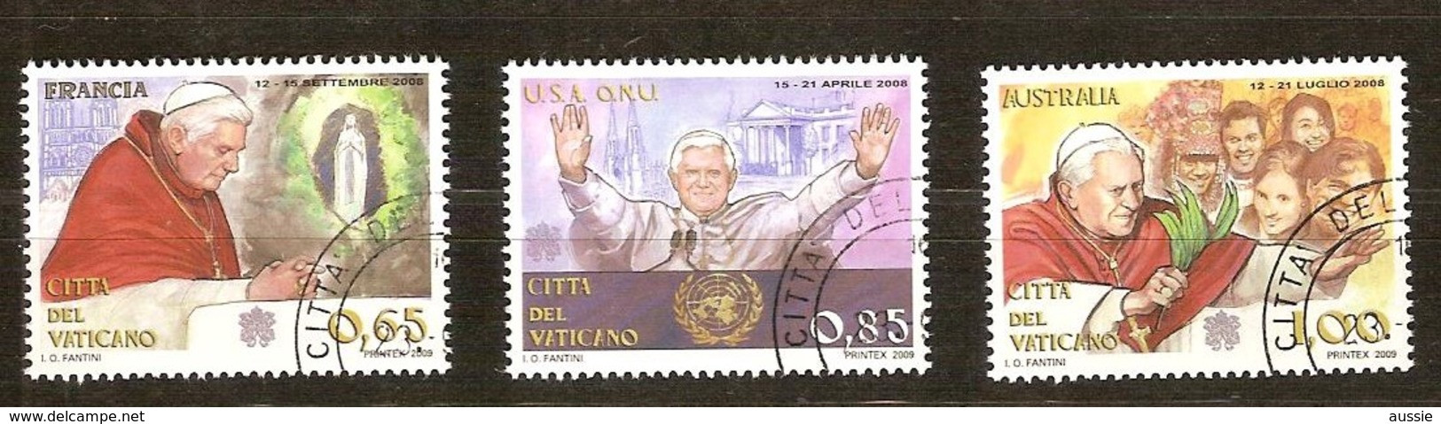 Vatican Vatikaanstad 2009 Yvertn° 1498-1500 (°) Oblitéré Used Cote 7,50 Euro - Gebraucht