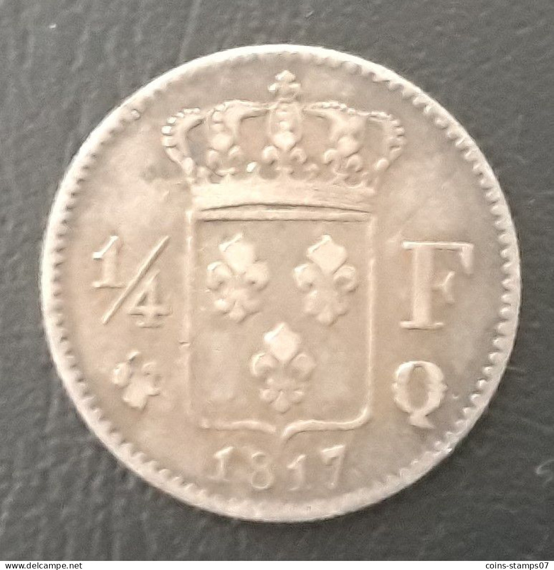 France - Louis XVIII - 1/4 Franc 1817 Q (Perpignan) - 1/4 Franc